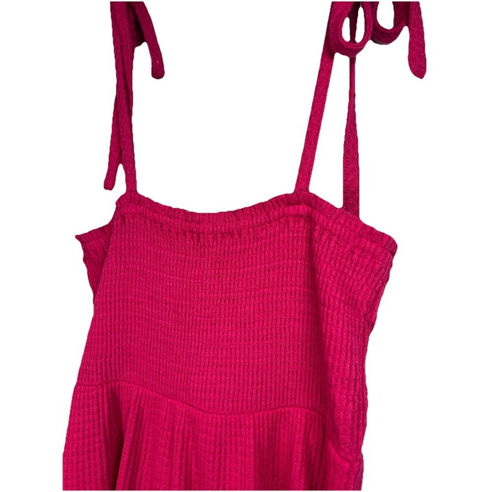 NWT! Paper Crane Spaghetti Strap Smocked Bust Tiered pink‎ med boho - Picture 8 of 9